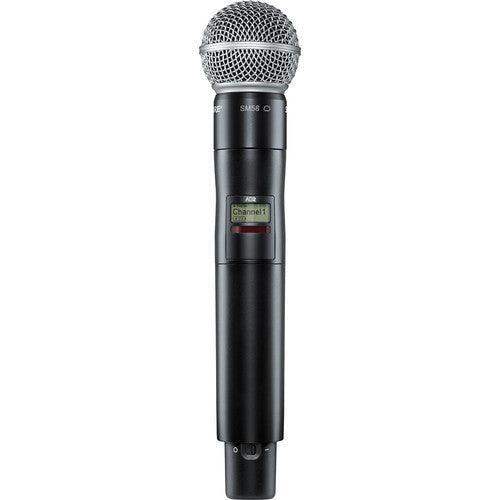 Shure AD2TA/SM58=-X55 Digital Handheld Wireless Microphone Transmitter with SM58 Capsule (X55: 941 to 960 MHz) (TAA-Compliant) - Creation Networks