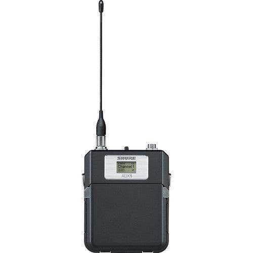 Shure ADX1LEMO3TA=-X55 Digital Wireless Bodypack Transmitter with LEMO3 (X55: 941 to 960 MHz) (TAA-Compliant) - Creation Networks