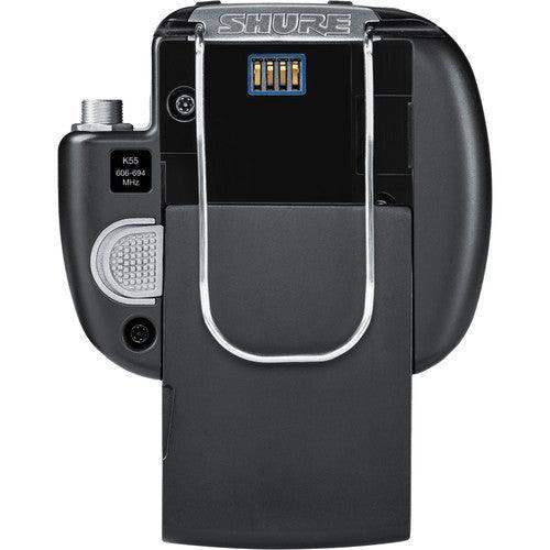 Shure ADX1MTA=-X55 Digital Micro Bodypack Wireless Transmitter (X55: 941 to 960 MHz) (TAA-Compliant) - Creation Networks