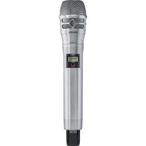 Shure ADX2FDTA/K8N=-G57 Digital Handheld Wireless Microphone Transmitter with KSM8 Capsule (G57: 470 to 616 MHz, Nickel) (TAA-Compliant) - Creation Networks