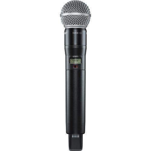 Shure ADX2FDTA/SM58=-G57 Digital Handheld Wireless Microphone Transmitter with SM58 Capsule (G57: 470 to 616 MHz) (TAA-Compliant) - Creation Networks
