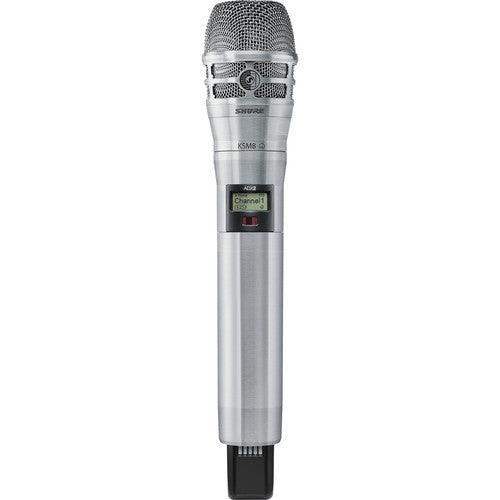 Shure ADX2TA/K8N=-G57 Digital Handheld Wireless Microphone Transmitter with KSM8 Capsule (G57: 470 to 616 MHz, Nickel) (TAA-Compliant) - Creation Networks