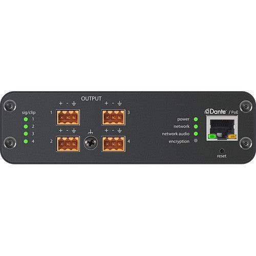 Shure ANI4OUT-BLOCK-TA 4-Channel Dante Mic/Line Audio Network Interface Unit (Block Outputs) (TAA-Compliant) - Creation Networks