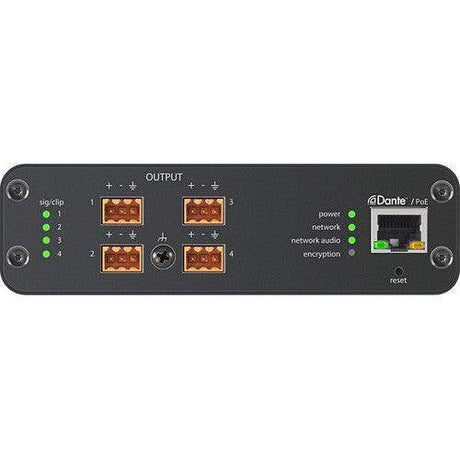 Shure ANI4OUT-BLOCK-TA 4-Channel Dante Mic/Line Audio Network Interface Unit (Block Outputs) (TAA-Compliant) - Creation Networks