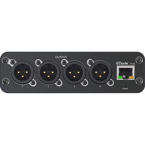 Shure ANI4OUT-XLR-TA 4-Channel Dante Mic/Line Audio Network Interface Unit (XLR Outputs) (TAA-Compliant) - Creation Networks