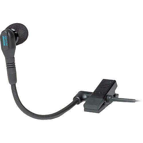 Shure BETA 98H/C-TA Miniature Cardioid Condenser Clip-On Horn Microphone with In-Line Preamp and XLR Connector (TAA-Compliant) - Creation Networks