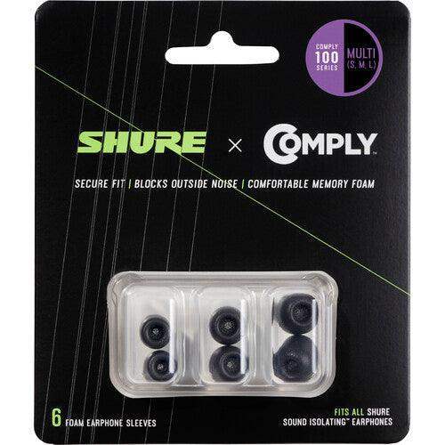 Shure EACYF1-6KIT 100 Series Comply Foam Sleeves for Shure Earphones (S, M, L, 1 Pair Each) - Creation Networks