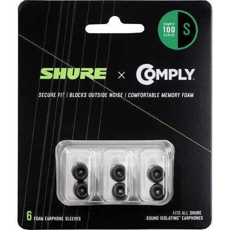 Shure EACYF1-6S 100 Series Comply Foam Sleeves for Shure Earphones (Small, 3 Pair) - Creation Networks