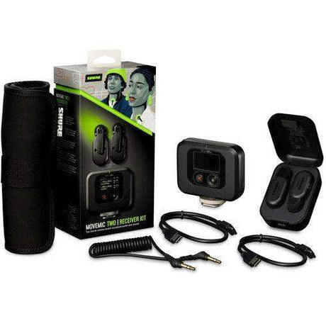 Shure MV-TWO-KIT-Z7 MoveMic Two Receiver Kit 2-Person Clip-On Wireless Microphone System for Mobile Devices and Cameras - Creation Networks
