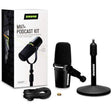 Shure MV7+-K-BNDL Podcast XLR/USB Microphone Bundle with Gator Desktop Stand (Black) - Creation Networks