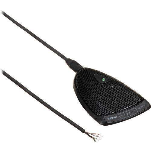 Shure MX392/S-TA Microflex Supercardioid Boundary Microphone with Logic-Control LED for Installs (Unterminated Pigtail, Back Cable Exit) (TAA-Compliant) - Creation Networks