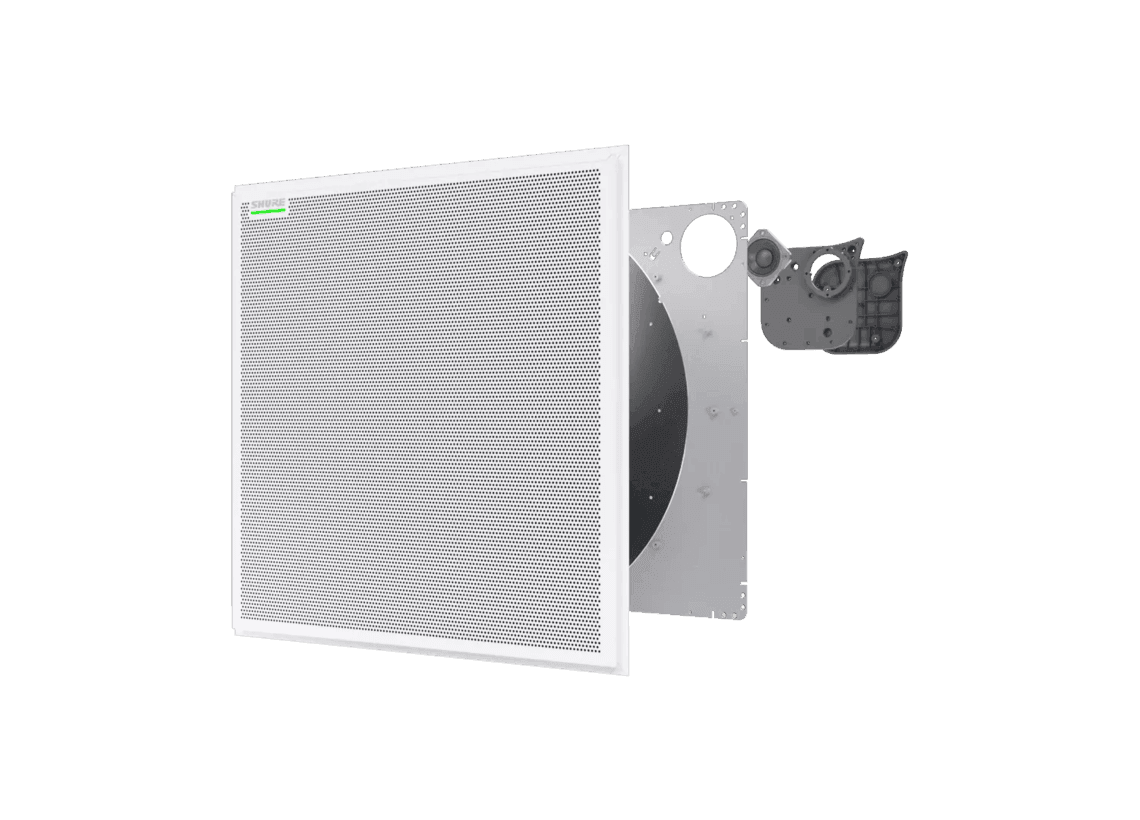 Shure MXA902W-S-60CM Integrated Conferencing Ceiling Array 60CM/Square (White, Square) - Creation Networks