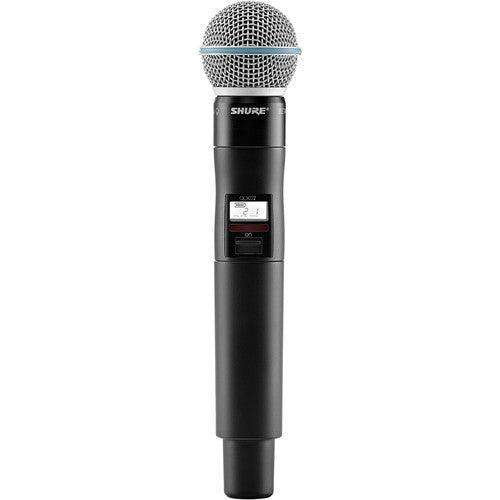 Shure QLXD2TA/B87A=-J50A Digital Handheld Wireless Microphone Transmitter with Beta 87A Capsule (J50A: 572 to 608 + 614 to 616 MHz) (TAA-Compliant) - Creation Networks