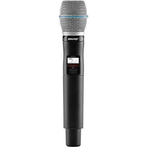Shure QLXD2TA/B87C=-V50 Digital Handheld Wireless Microphone Transmitter with Beta 87C Capsule (V50: 174 to 216 MHz) (TAA-Compliant) - Creation Networks