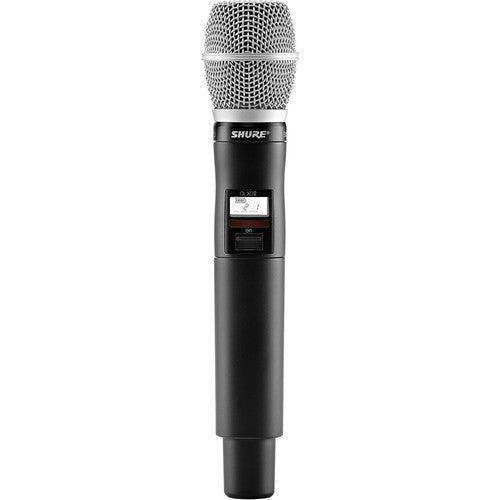 Shure QLXD2TA/SM86=-J50A Digital Handheld Wireless Microphone Transmitter with SM86 Capsule (J50A: 572 to 608 + 614 to 616 MHz) (TAA-Compliant) - Creation Networks