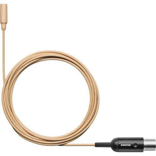 Shure TL48T/O-MTQG-A-TA Omnidirectional Lavalier Microphone (TA4F, Tan) (TAA-Compliant) - Creation Networks
