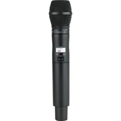 Shure ULXD2TA/SM87=-X52 Digital Handheld Wireless Microphone Transmitter with SM87A Capsule (X52: 902 to 928 MHz) (TAA-Compliant) - Creation Networks