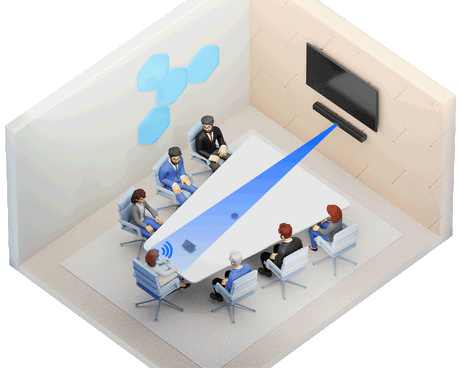 QSC RS-CB-TM – RoomSuite Table Microphone for Collaboration Bar Conference Room Microphones QSC