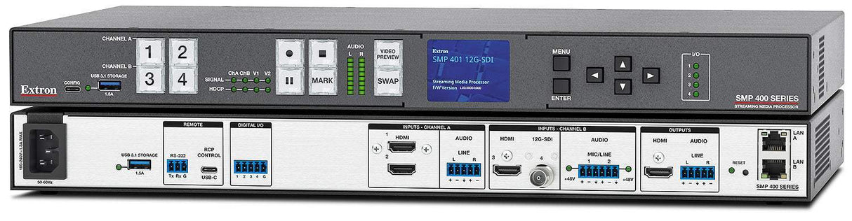 Extron SMP 401 Multi-Channel 4K Recording and Streaming Media Processor