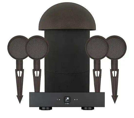 Sonance - PATIO4.1 W/ 2-100 AMP - Patio Series 4.1-Ch. Outdoor Speaker System with 2-Ch. Amplifier (Each) - Brown/Black - Creation Networks