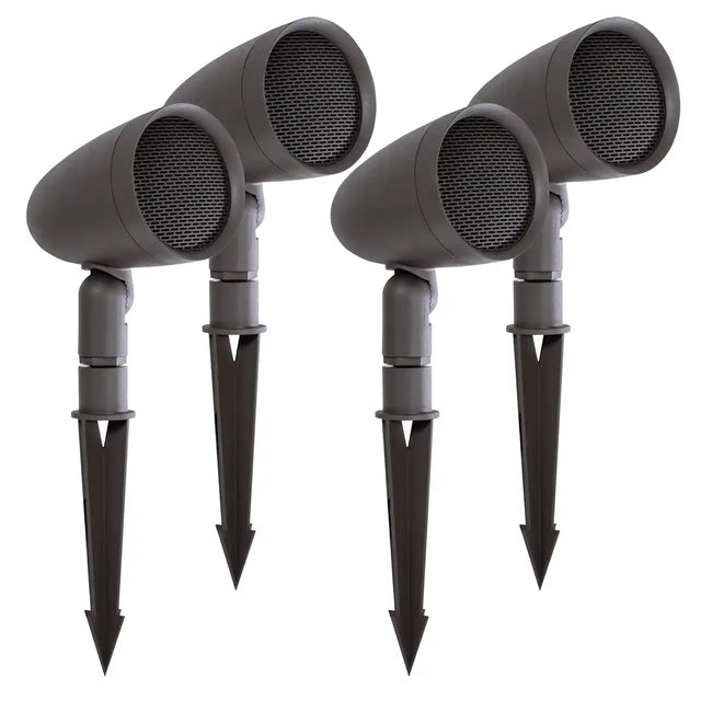 Sonance - SGS 4 SAT PACK - Garden Series 3-1/2" 2-Way Outdoor Satellite Speaker (4-Pack) - Dark Brown - Creation Networks