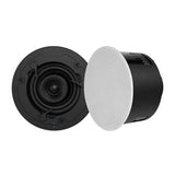 Sonance VX42R 4" Round In-Ceiling Speaker with White Micro Trim Grille (Pair) - Creation Networks
