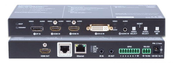 Lightware SW4-TPS-TX240-Plus TPS (HDBaseT™) switcher and transmitter for DisplayPort, HDMI and DVI with local monitor out -  91540065