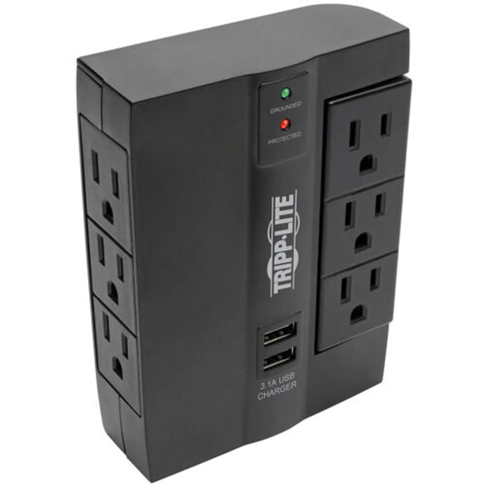 Eaton SWIVEL6USB – 6-Outlet Surge Protector with USB Surge Protectors & Power Strips Eaton