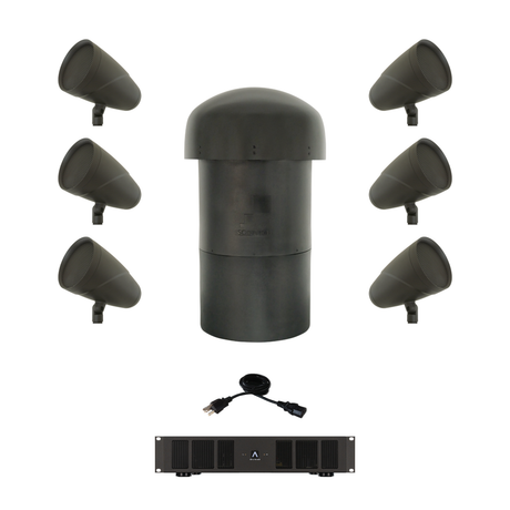 Sonance LS6T/LS12T 6.1 – Landscape Audio System with Amplifier Outdoor Speaker Systems Sonance