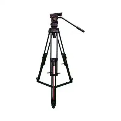 Teris TS-H12CF-Q 100mm Flat Base Fluid Head & 2-Stage Carbon Fiber Tripod System