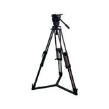 Teris TS-H12CF-Q 100mm Flat Base Fluid Head & 2-Stage Carbon Fiber Tripod System