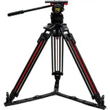 Teris TS-H20CF-Q 100mm Flat Base Fluid Head & 2-Stage Carbon Fiber Tripod System