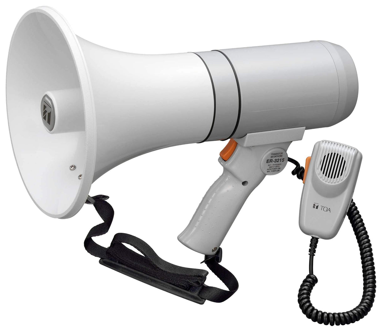 TOA Electronics 15W Handheld Megaphone with Detachable Microphone (Gray) - ER-3215 - Creation Networks