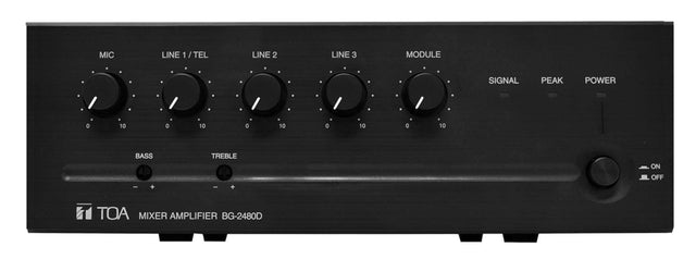 TOA Electronics 480W 5 input Amplifier & Mixer - BG-2480D-AM - Creation Networks