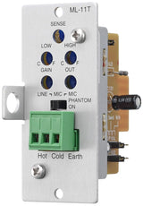 TOA ML-11T – Mic/Line Input Module, Mute Send/Receive Audio Signal Processing TOA
