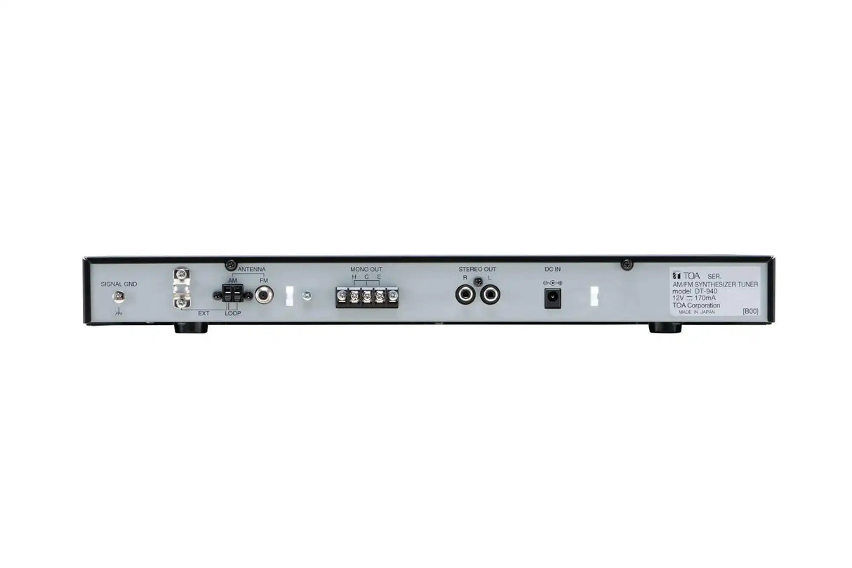 TOA Electronics AM/FM Tuner with Digital Display (1 RU, Black) - DT-940 CU - Creation Networks