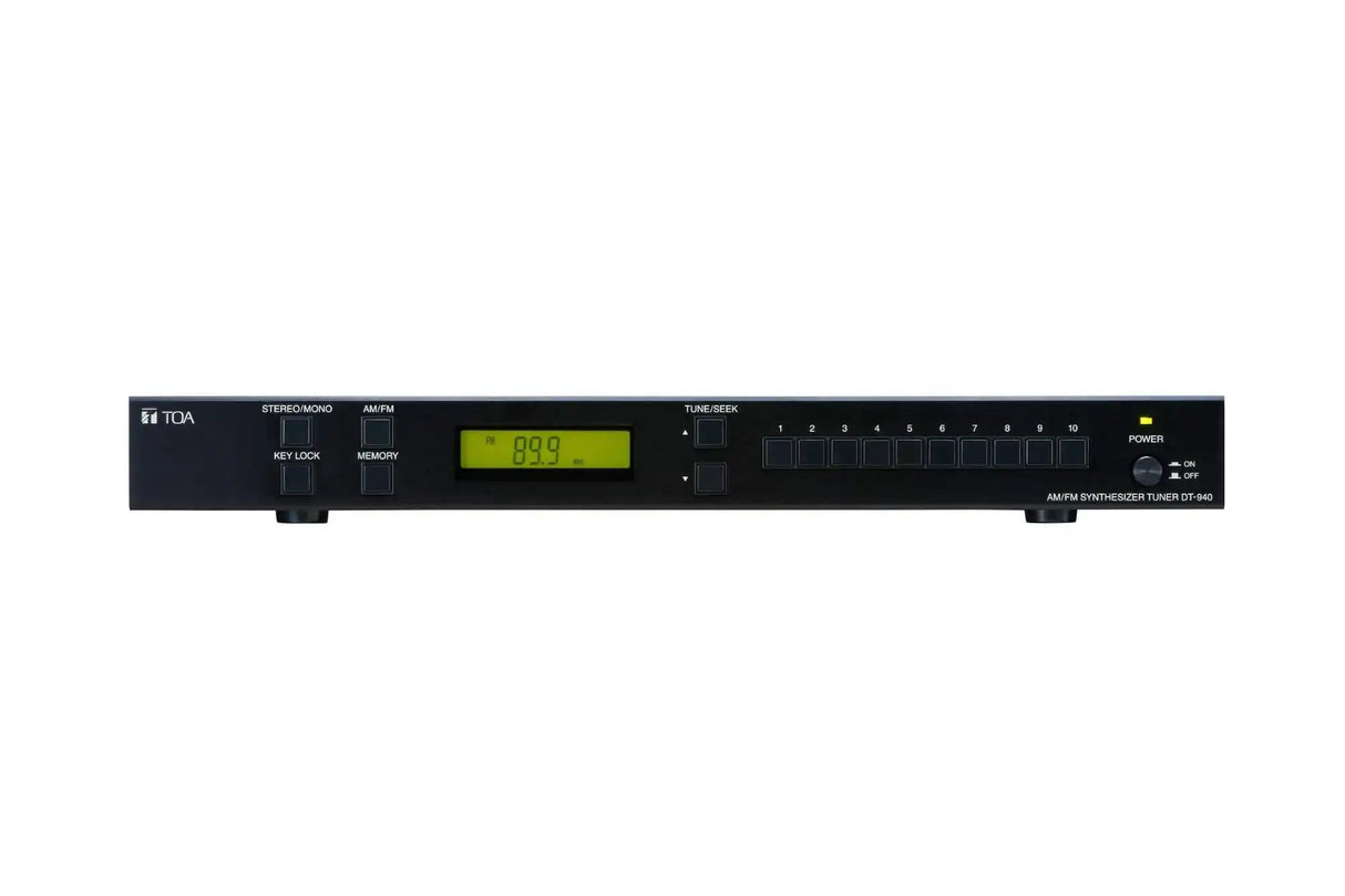 TOA Electronics AM/FM Tuner with Digital Display (1 RU, Black) - DT-940 CU - Creation Networks