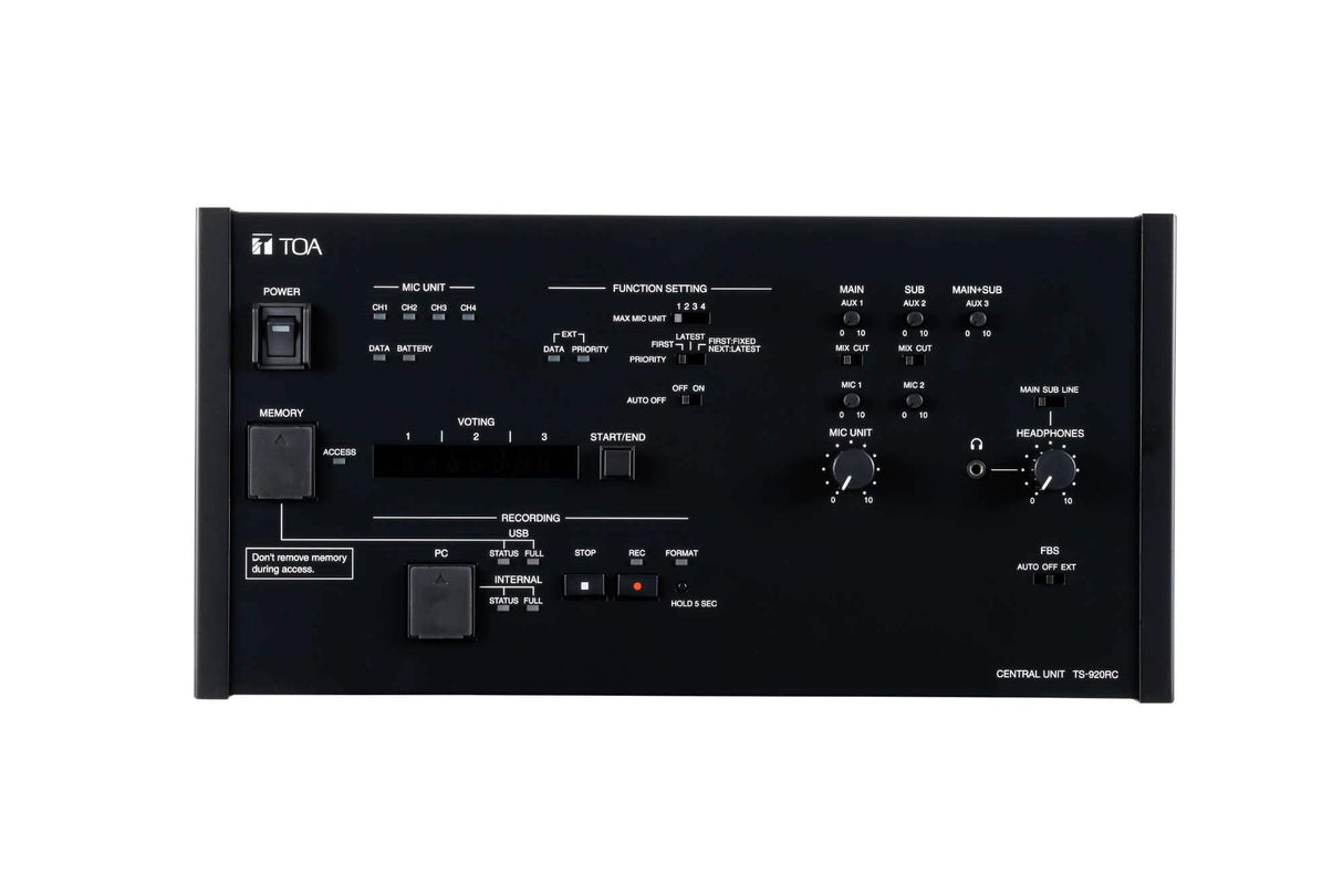 TOA Electronics Central Unit - TS-920RC 3CU - Creation Networks