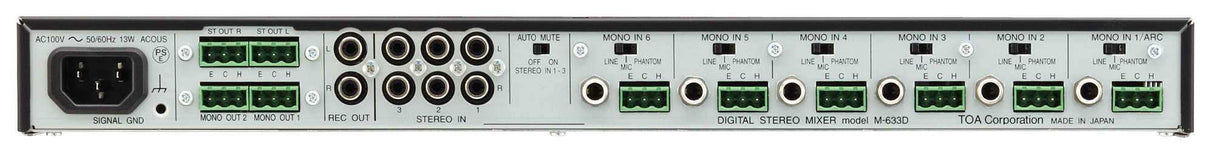 TOA Electronics Digital Stereo Mixer - M-633D CU - Creation Networks