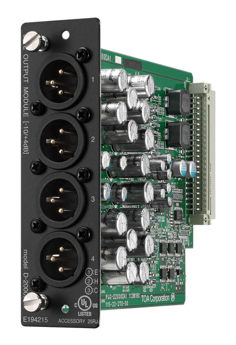 TOA Electronics Line Output Module - D-2000DA1 - Creation Networks