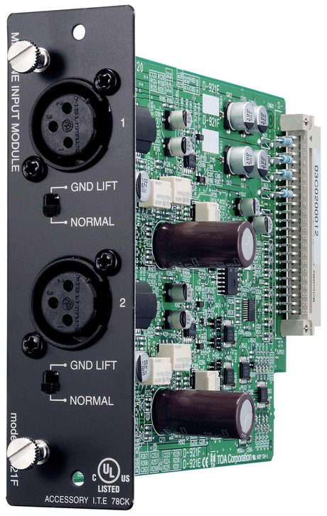 TOA Electronics Mic/Line Input Module (24 bits monaural type) - D-921F - Creation Networks