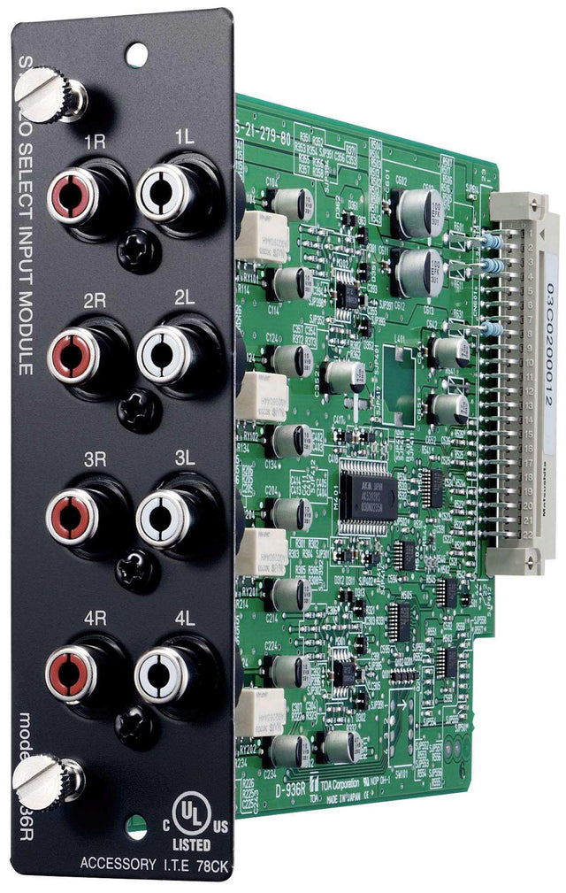 TOA Electronics Stereo Select Input Module - D-936R - Creation Networks