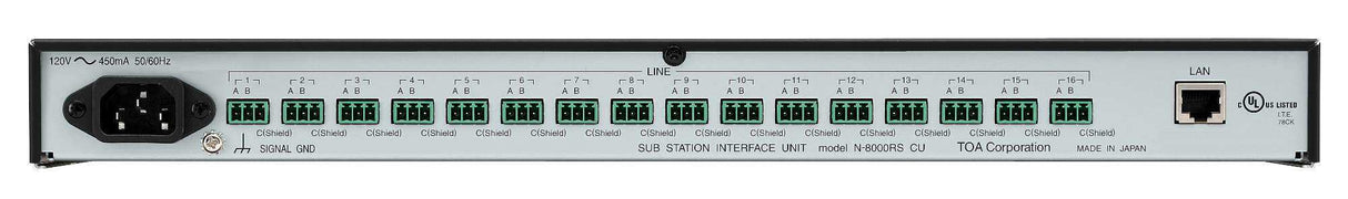 TOA Electronics Sub-station Interface Unit - N-8000RS CU - Creation Networks