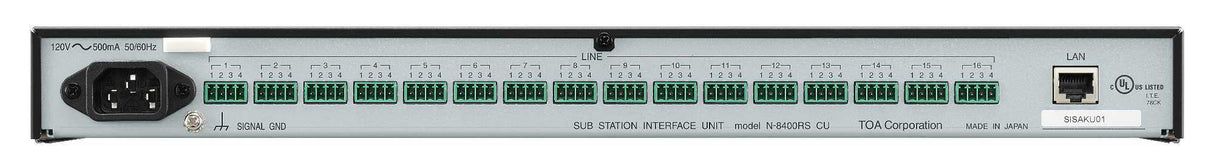 TOA Electronics Sub-station Interface Unit - N-8400RS CU - Creation Networks