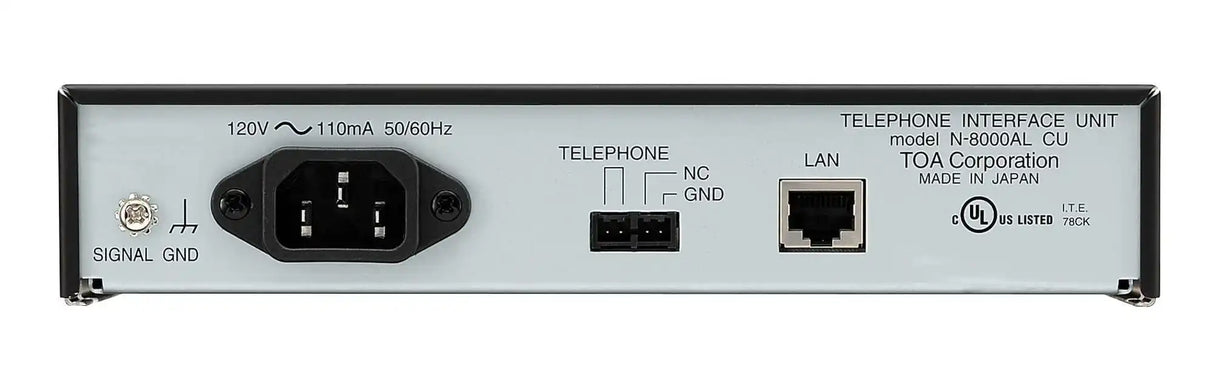 TOA Electronics Telephone Interface Unit - N-8000AL CU - Creation Networks