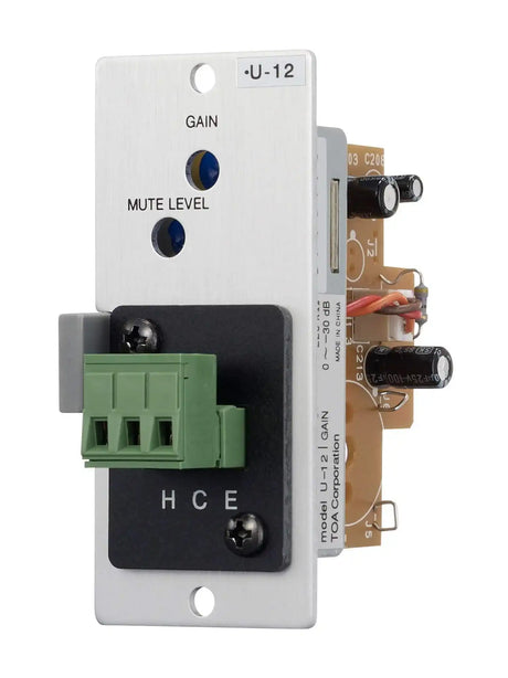 TOA Electronics Unbalanced Line Input with Variable Mute-Receive Depth (Terminal Block) - U-12S T - Creation Networks