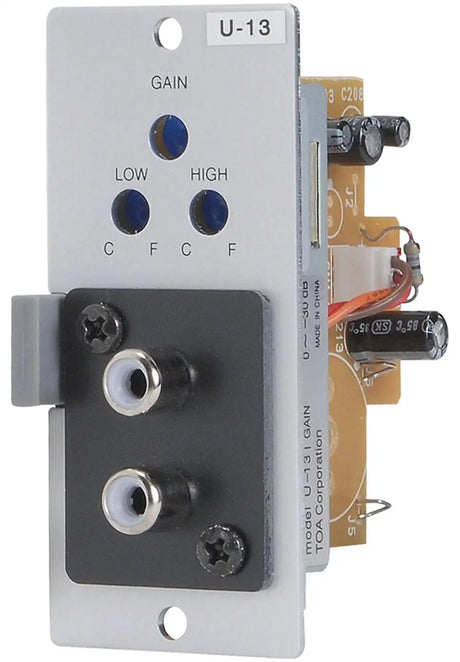 TOA Electronics Unbalanced Stereo Line Input Module - U-13R - Creation Networks