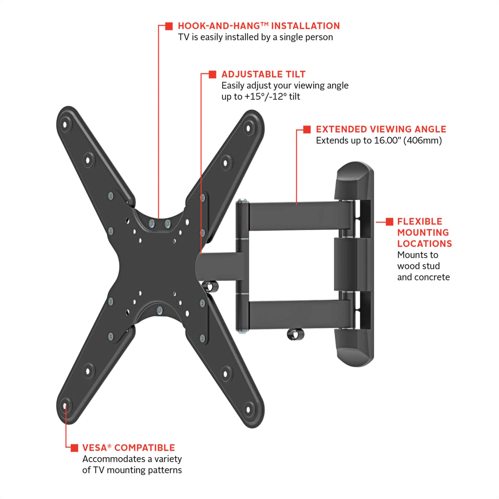 Peerless-AV TVA750 – TruVue Articulating Wall Mount 32-50" TV Mounts Peerless-AV