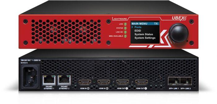 Lightware UBEX-Pro20-HDMI-F100 RED 2xCAT Optical AV Over IP Video System for 10G Networks - 91820010