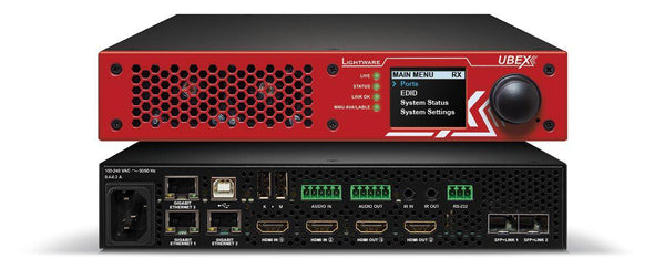 Lightware UBEX-Pro20-HDMI-F120 RED 2xCAT Optical AV Over IP Video System for 10G Networks - 91820207